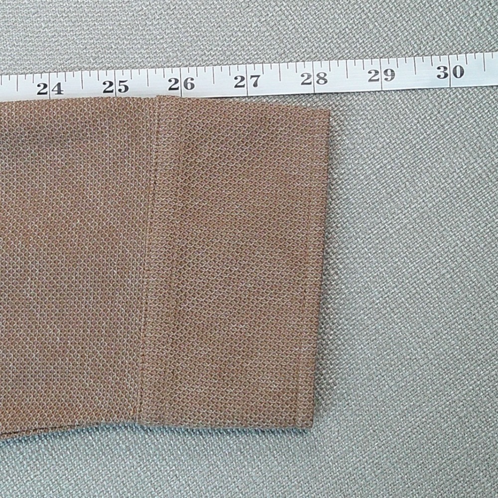 Peter Millar Long Sleeve Polo Men XL Brown Cotton Cashmere Crown Crafted Pocket - Picture 6 of 8